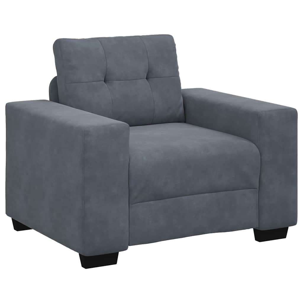 Sessel Dunkelgrau 100x78x80 cm Samt