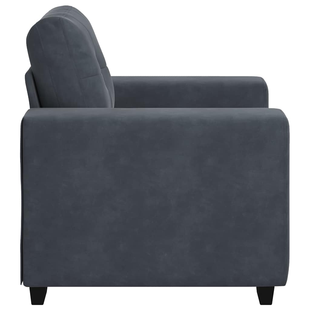 Sessel Dunkelgrau 100x78x80 cm Samt