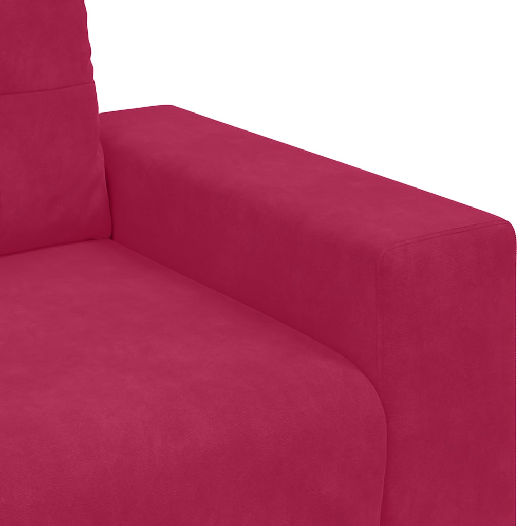 Sessel Weinrot 100x78x80 cm Samt