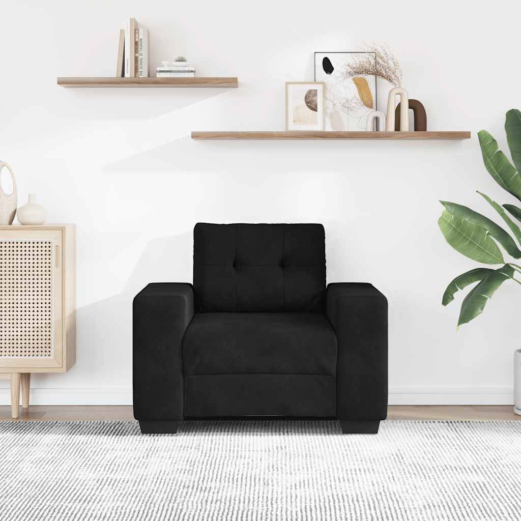 Sessel Schwarz 100x78x80 cm Samt