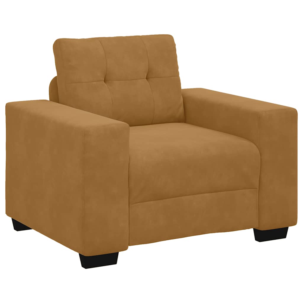 Sessel Braun 100x78x80 cm Samt
