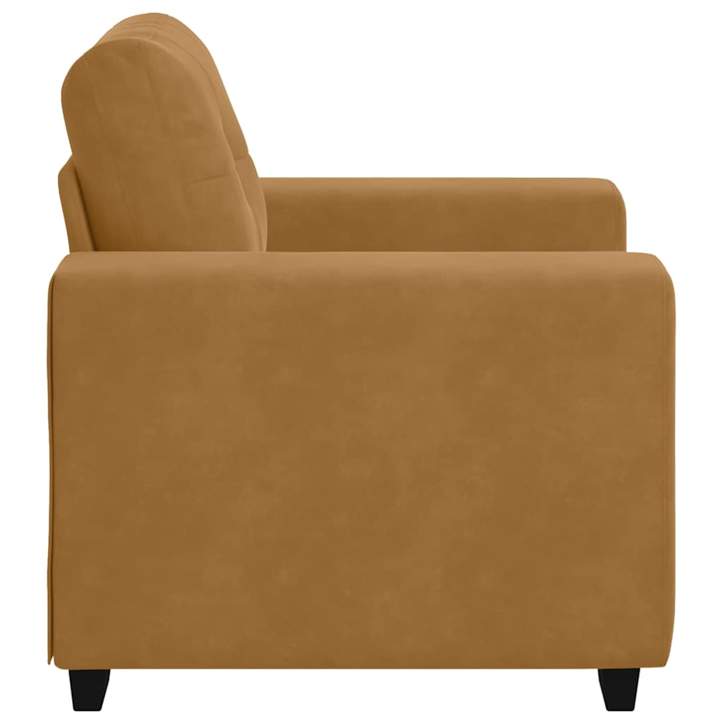 Sessel Braun 100x78x80 cm Samt