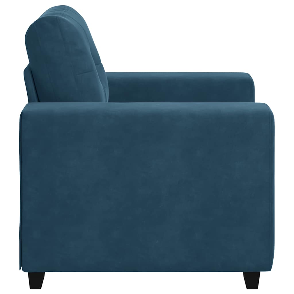 Sessel Blau 100x78x80 cm Samt