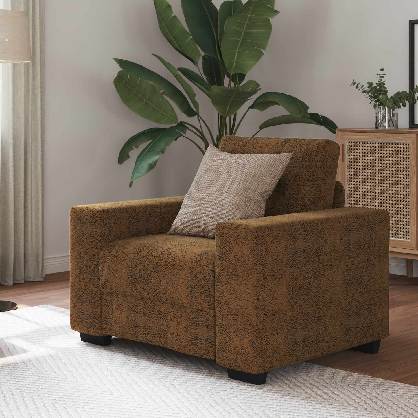 Sofa-Sessel Braun 60 cm Kunstleder