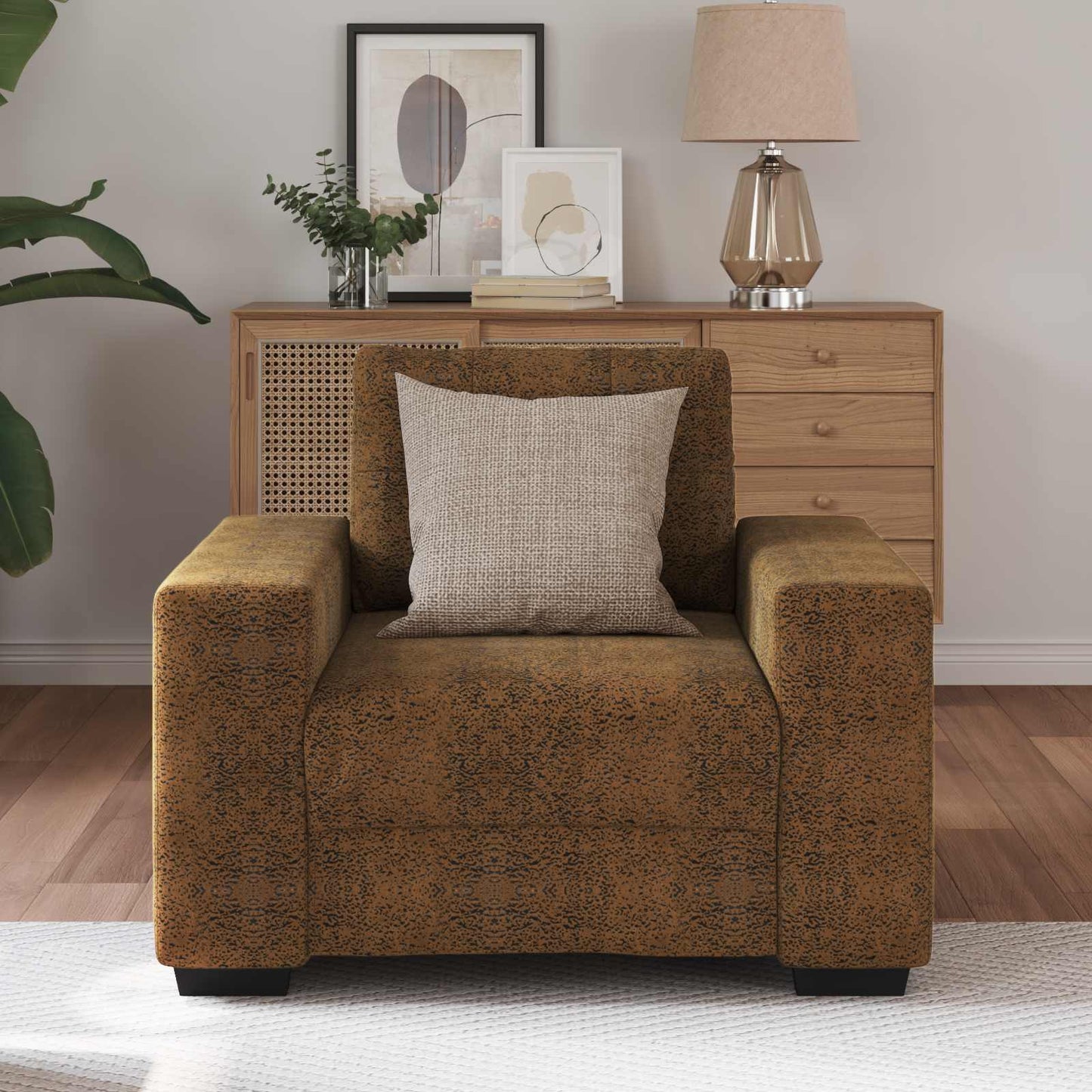 Sofa-Sessel Braun 60 cm Kunstleder