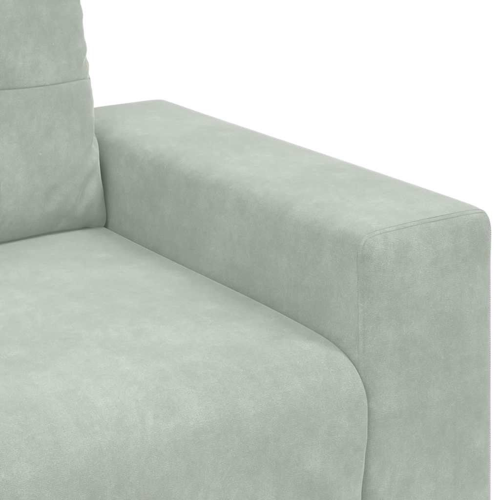 Zweisitzer-Sofa Hellgrau 160x77x82 cm Samt