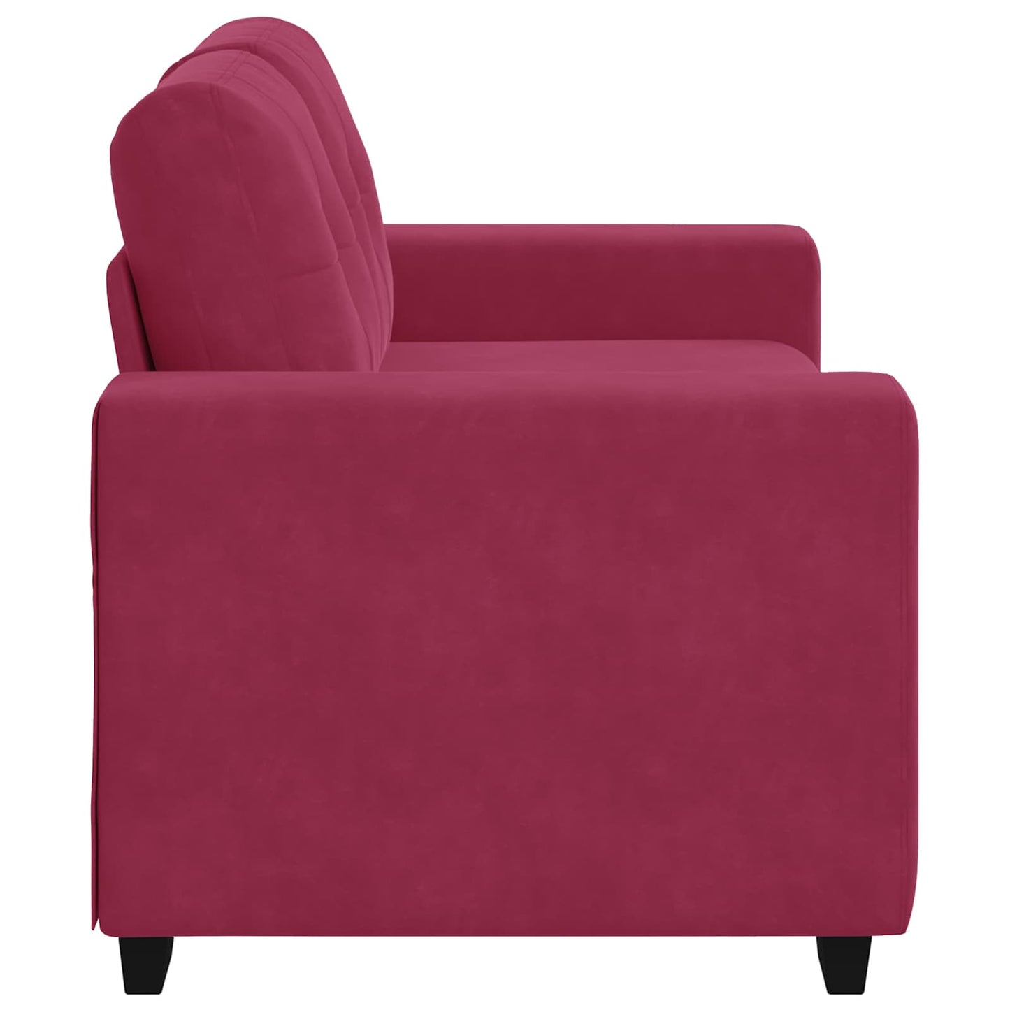 | Zweisitzer-Sofa | mit Kissen Weinrot Samt