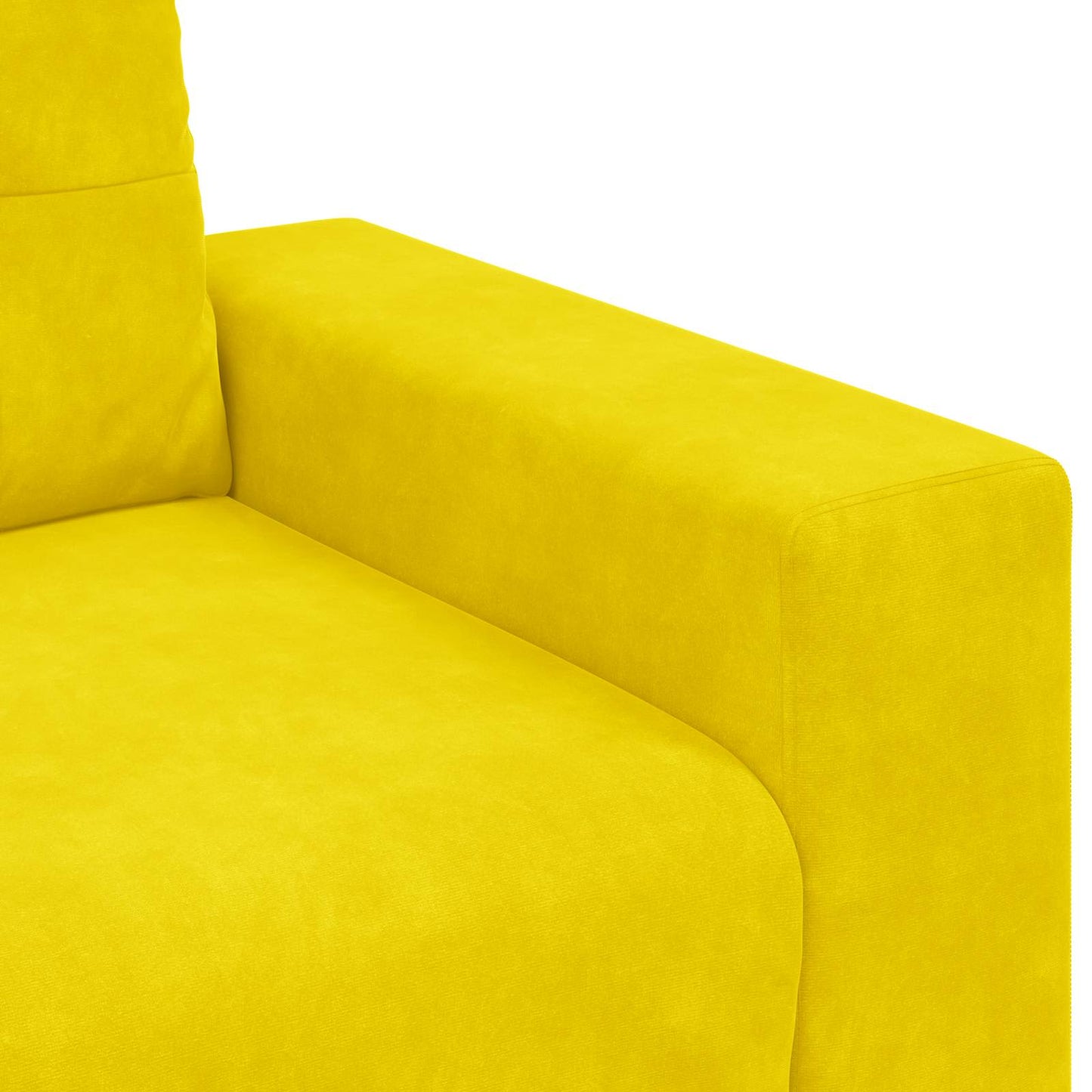 | Zweisitzer-Sofa | mit Kissen Gelb Samt