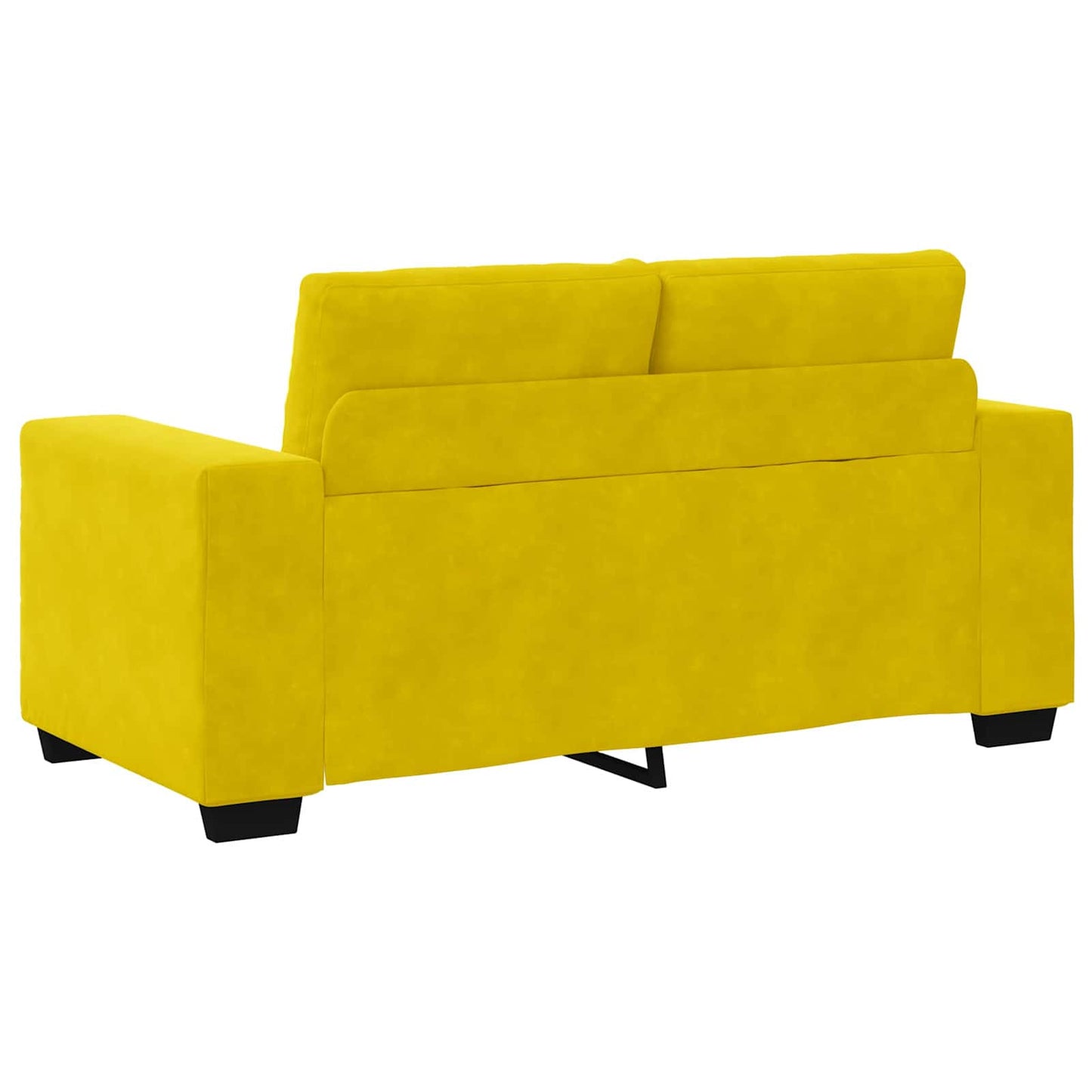 | Zweisitzer-Sofa | mit Kissen Gelb Samt