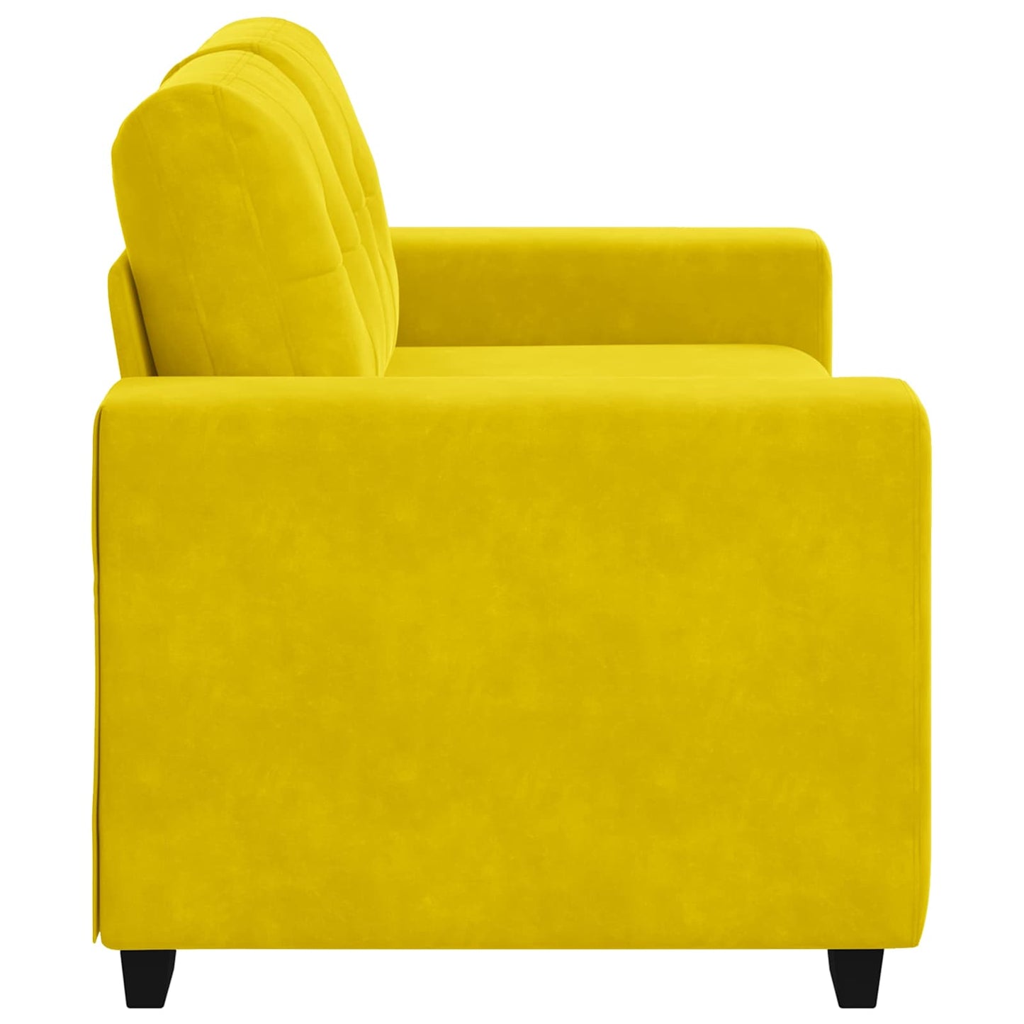 | Zweisitzer-Sofa | mit Kissen Gelb Samt
