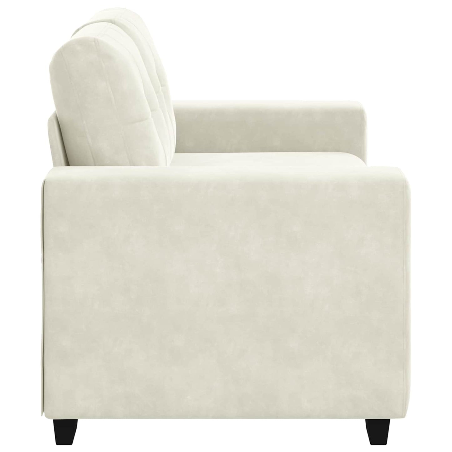 | Zweisitzer-Sofa | mit Kissen Creme Samt