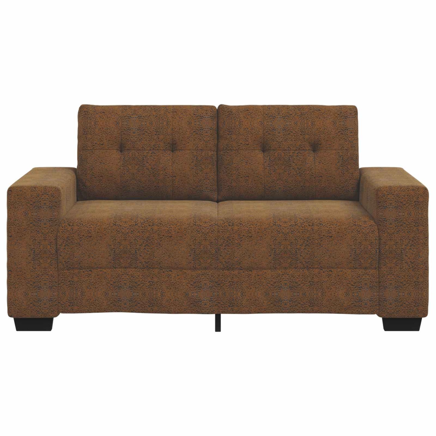 Zweisitzer-Sofa Braun 120 cm Kunstleder