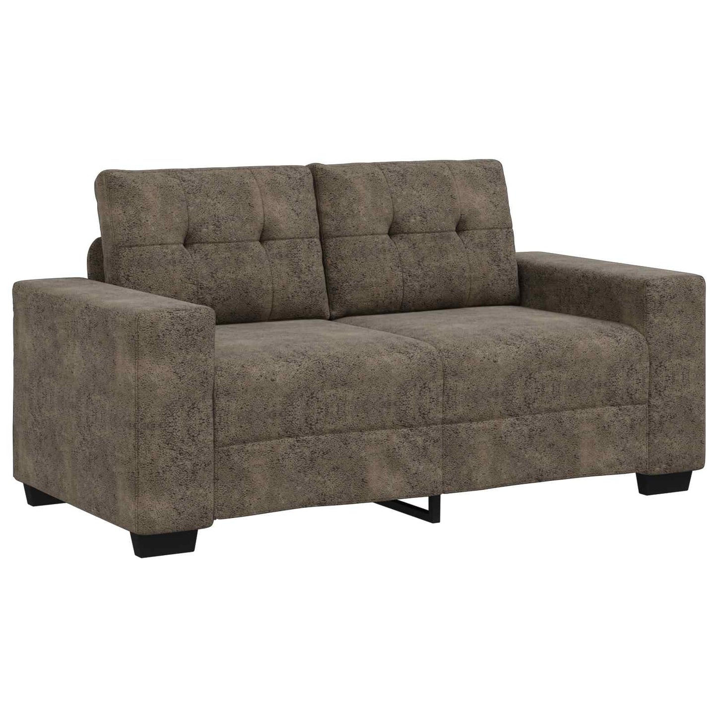 Zweisitzer-Sofa Dunkelgrau 120 cm Kunstleder