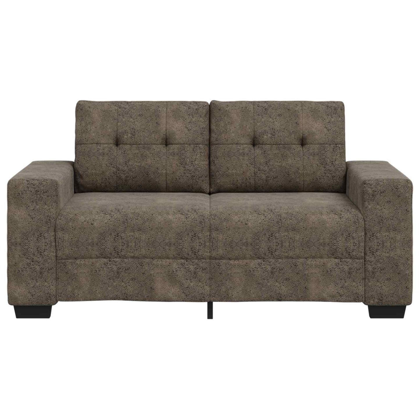 Zweisitzer-Sofa Dunkelgrau 120 cm Kunstleder