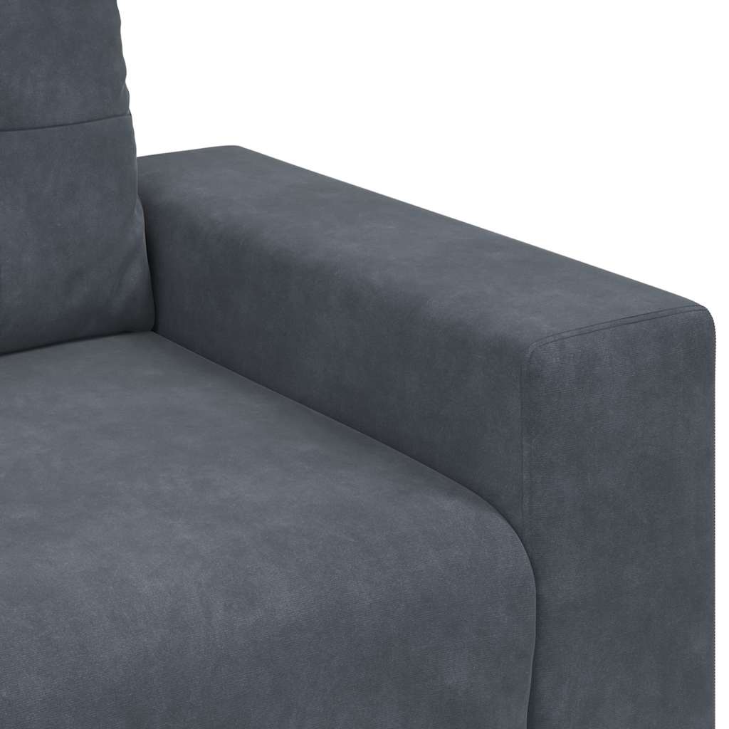 Zweisitzer-Sofa Dunkelgrau 180x77x82 cm Samt