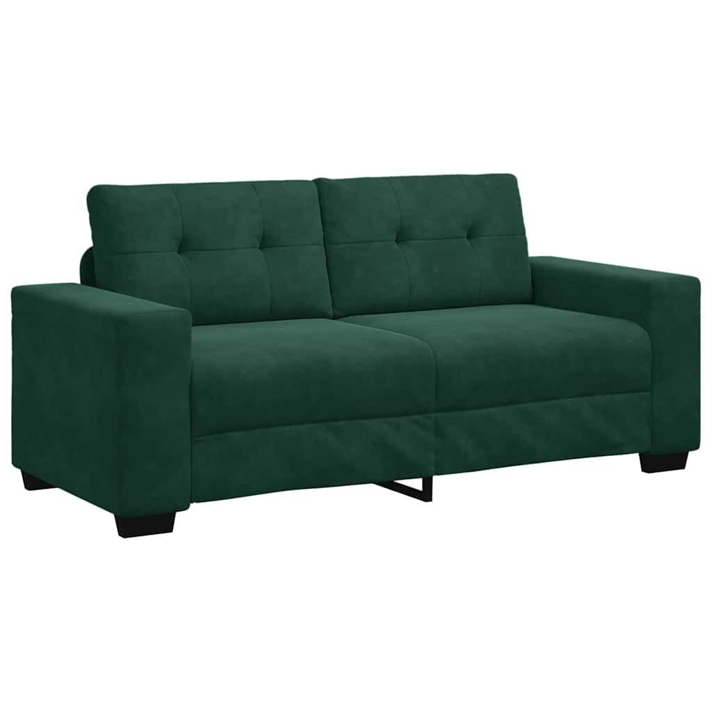 Zweisitzer-Sofa Dunkelgrün 180x77x82 cm Samt
