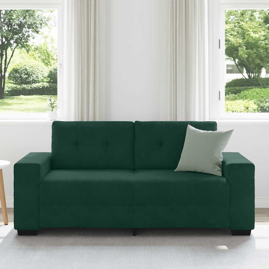 Zweisitzer-Sofa Dunkelgrün 180x77x82 cm Samt