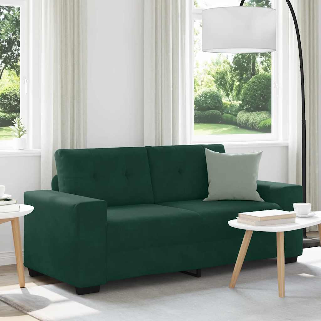 Zweisitzer-Sofa Dunkelgrün 180x77x82 cm Samt