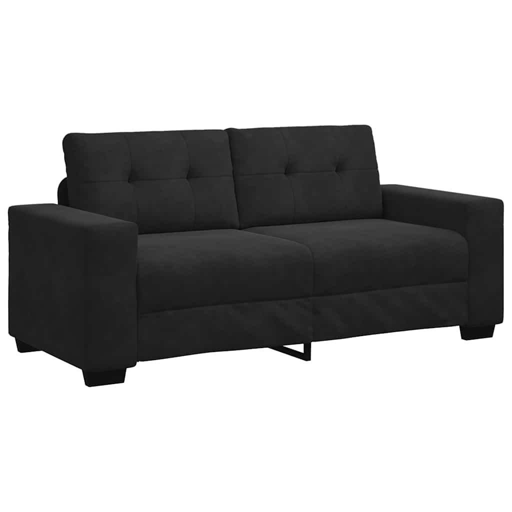 Zweisitzer-Sofa Schwarz 180x77x82 cm Samt