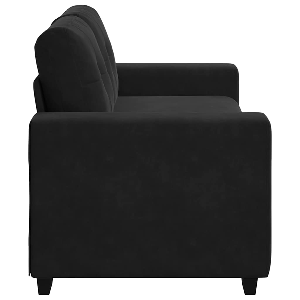 Zweisitzer-Sofa Schwarz 180x77x82 cm Samt