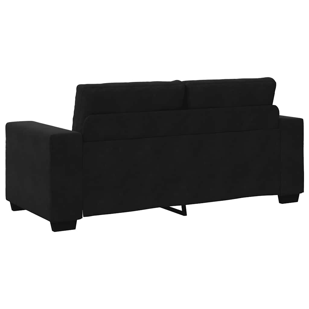 Zweisitzer-Sofa Schwarz 180x77x82 cm Samt