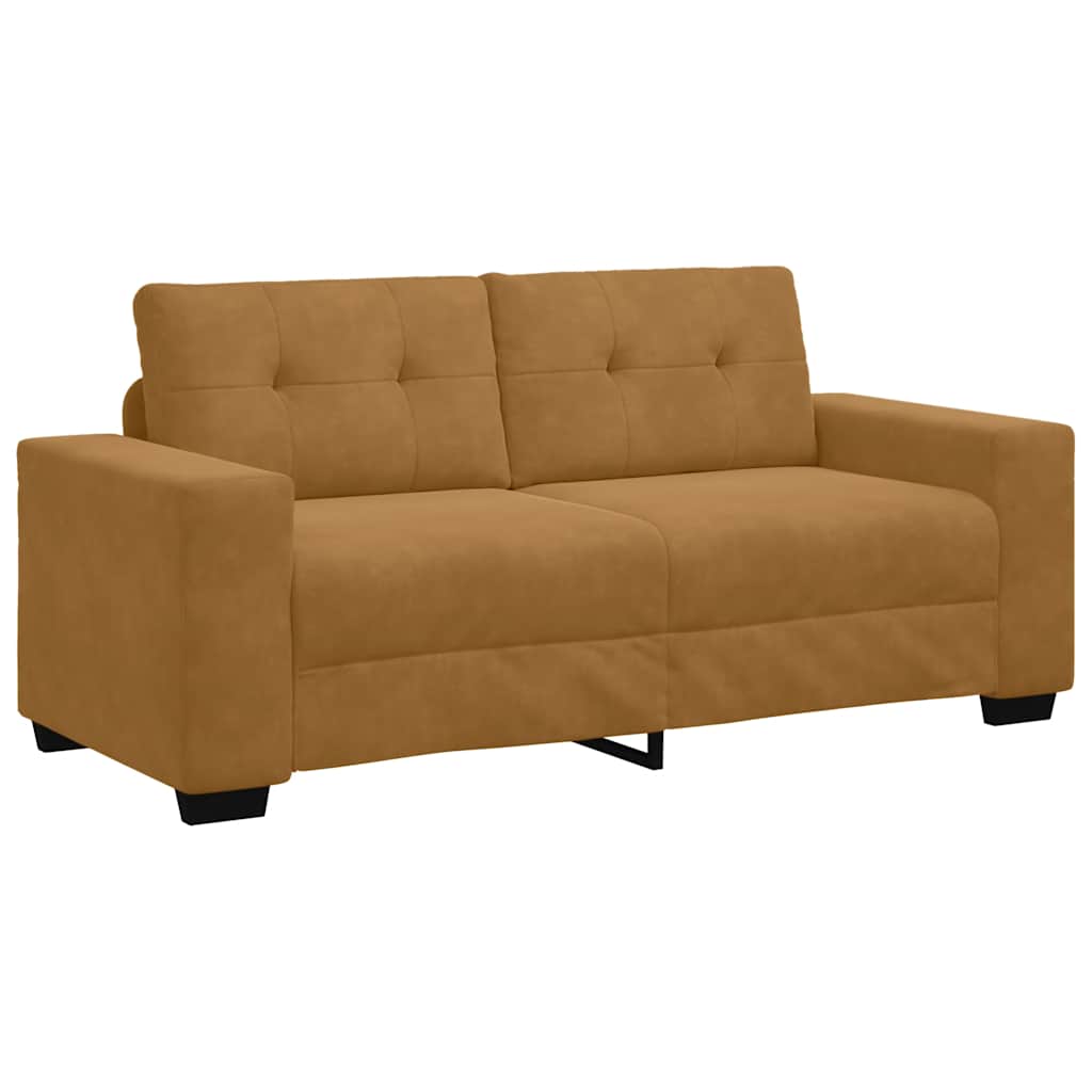 Zweisitzer-Sofa Braun 180x77x82 cm Samt
