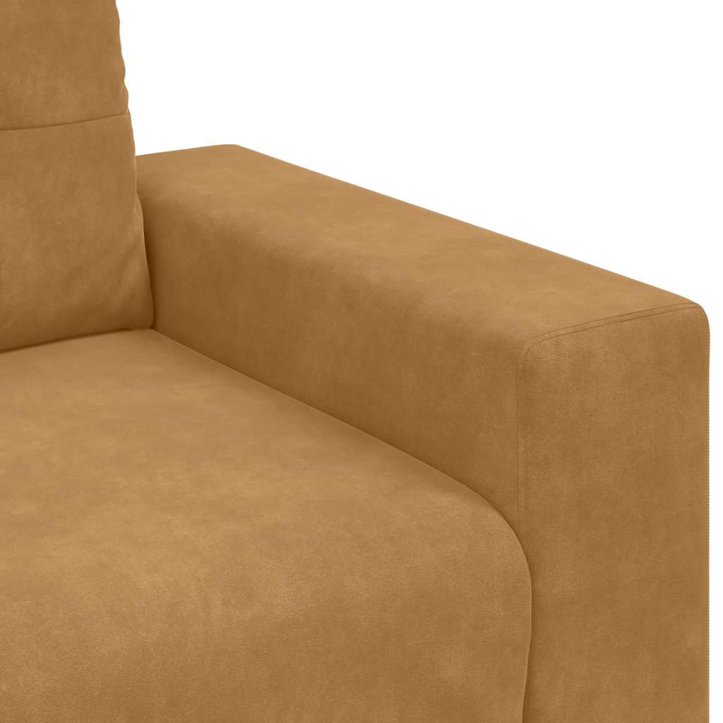 Zweisitzer-Sofa Braun 180x77x82 cm Samt