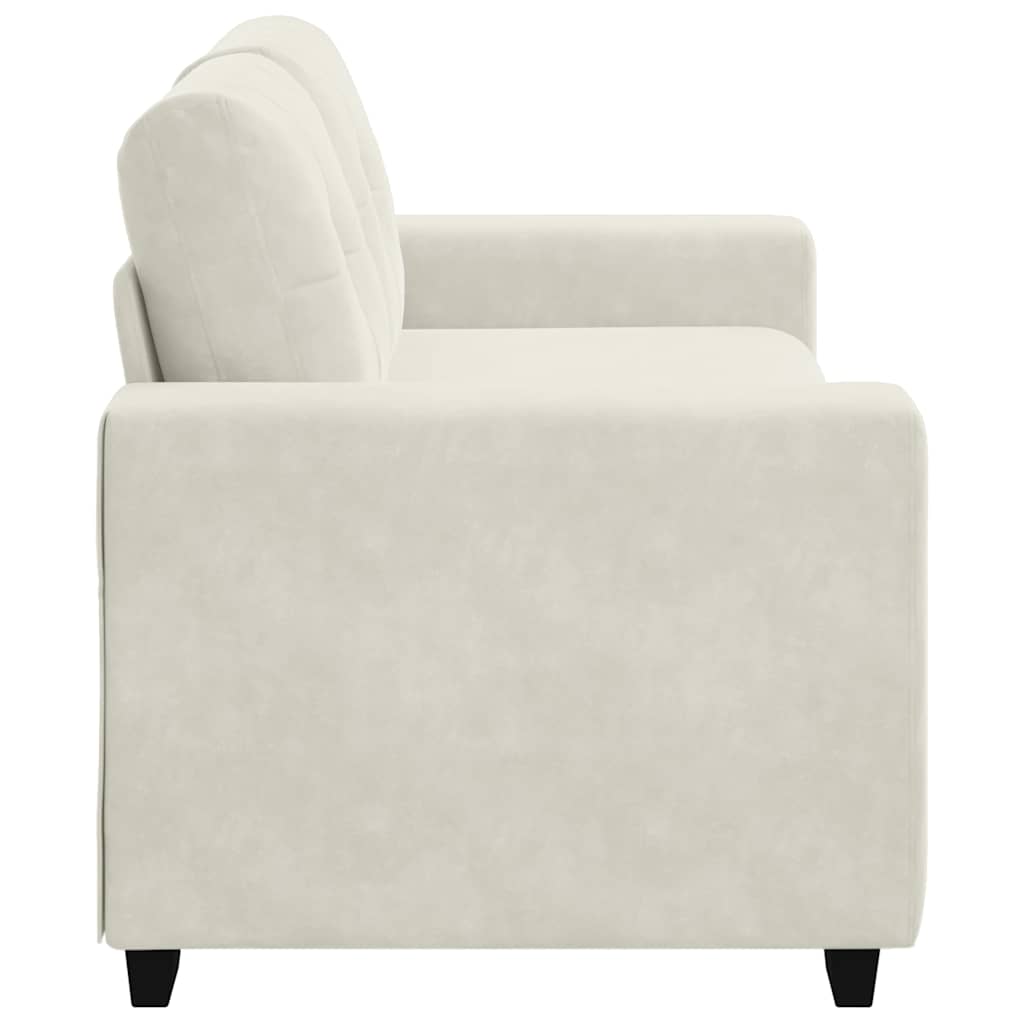 Zweisitzer-Sofa Creme 180x77x82 cm Samt