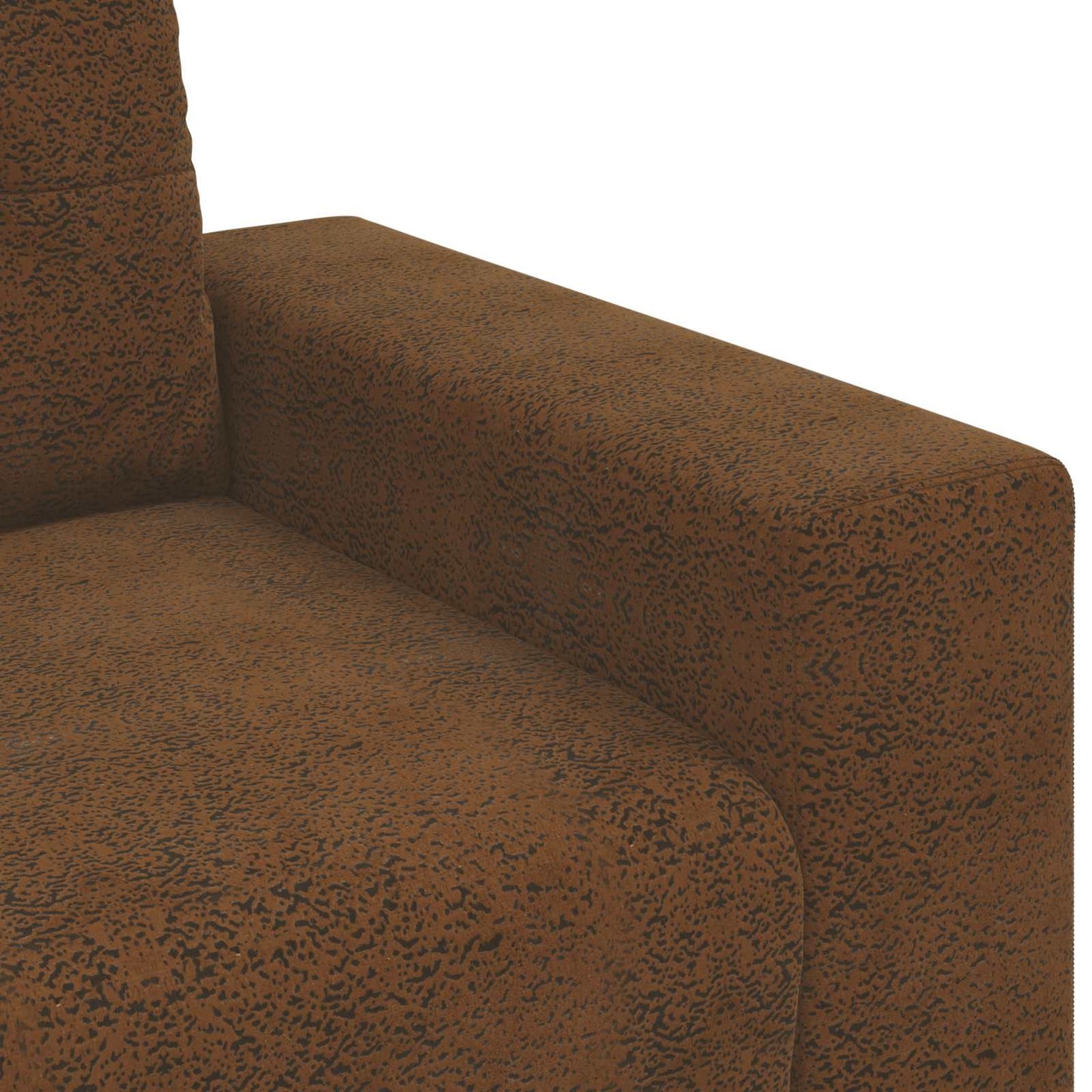 Zweisitzer-Sofa Braun 140 cm Kunstleder