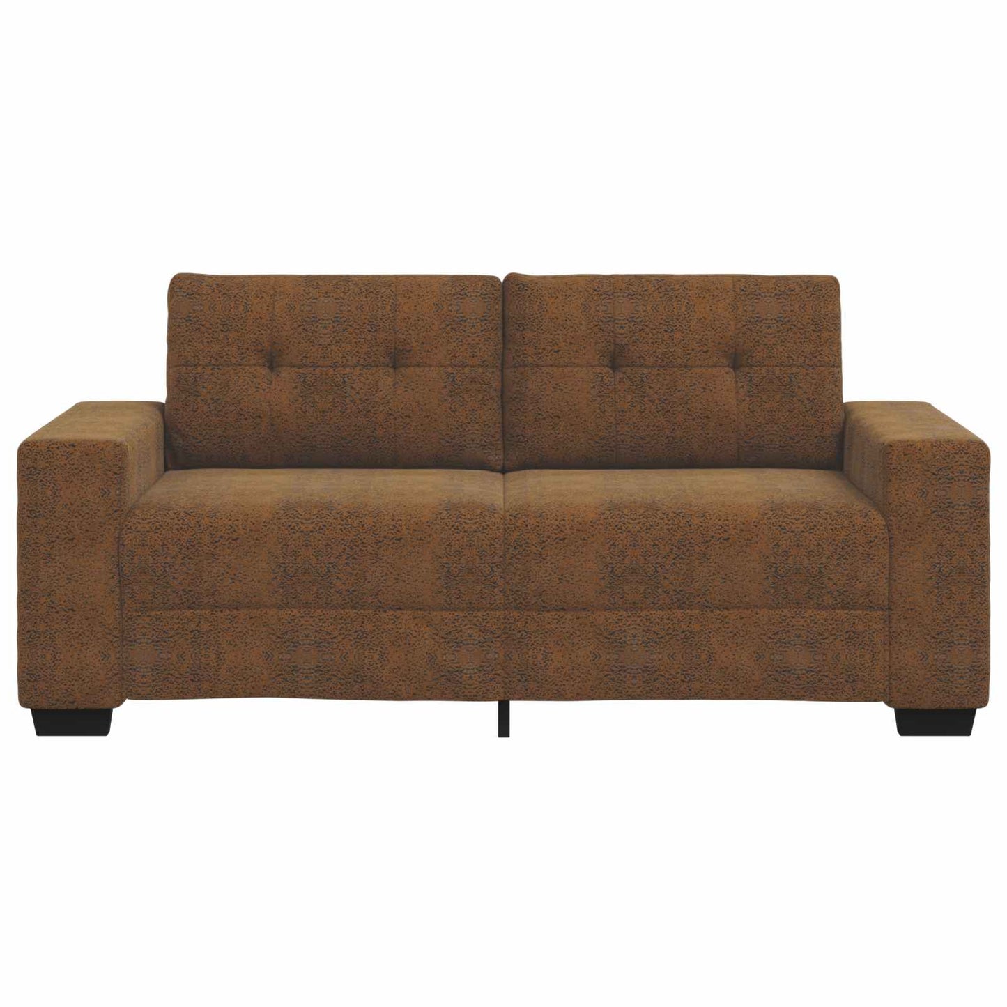 Zweisitzer-Sofa Braun 140 cm Kunstleder
