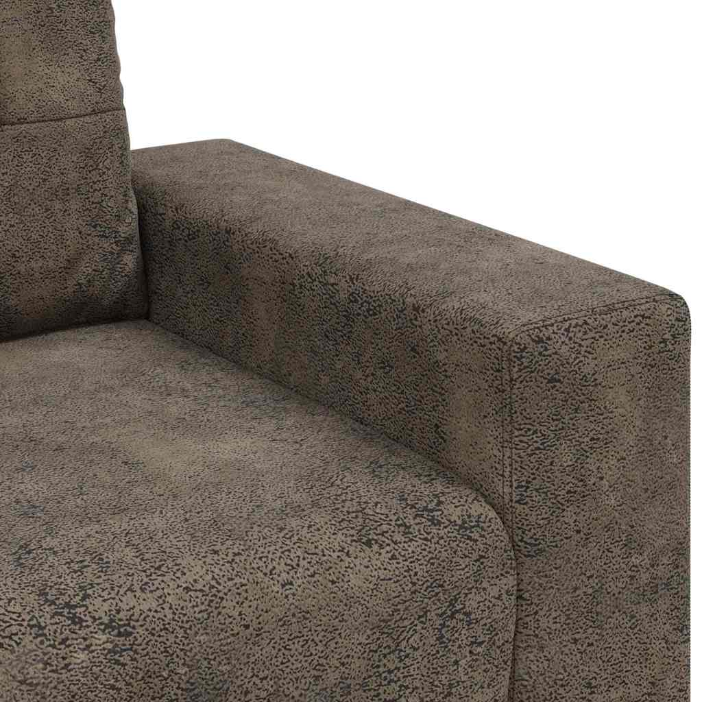 Zweisitzer-Sofa Dunkelgrau 140 cm Kunstleder