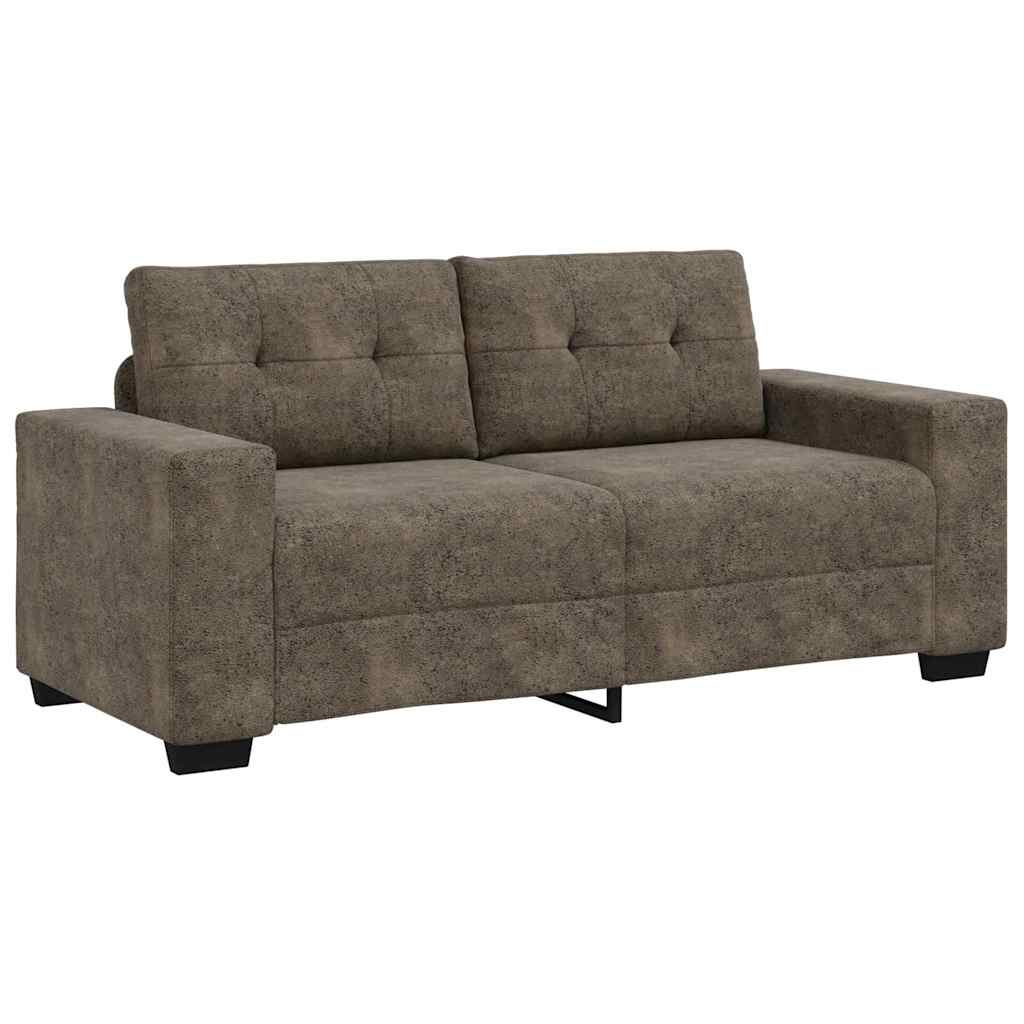 Zweisitzer-Sofa Dunkelgrau 140 cm Kunstleder