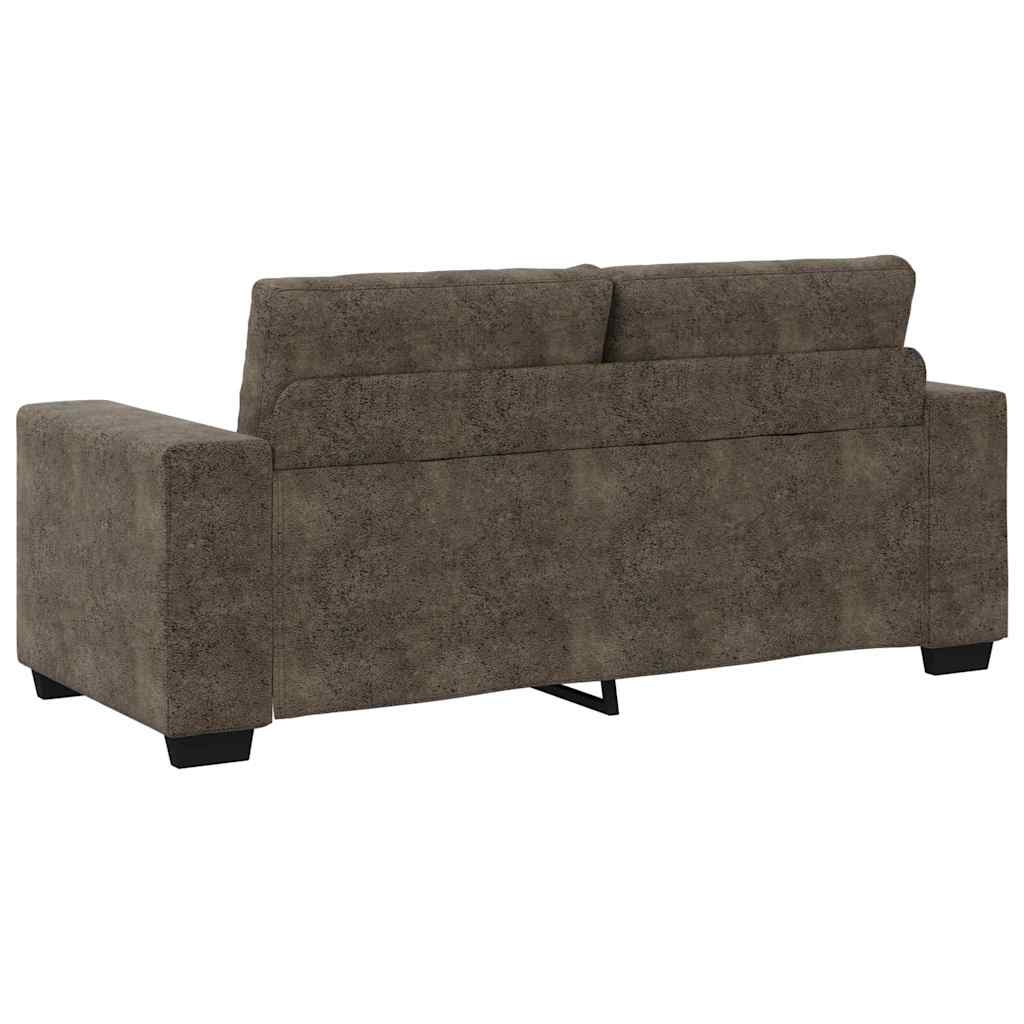 Zweisitzer-Sofa Dunkelgrau 140 cm Kunstleder