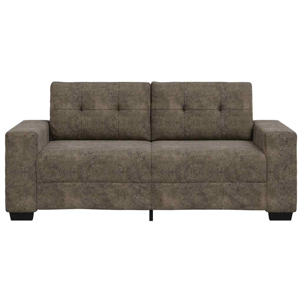 Zweisitzer-Sofa Dunkelgrau 140 cm Kunstleder