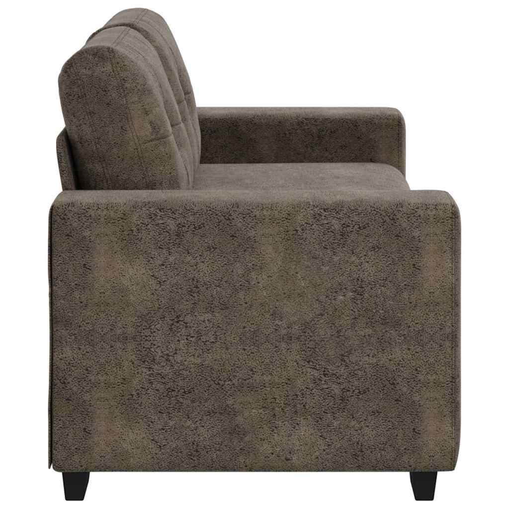 Zweisitzer-Sofa Dunkelgrau 140 cm Kunstleder