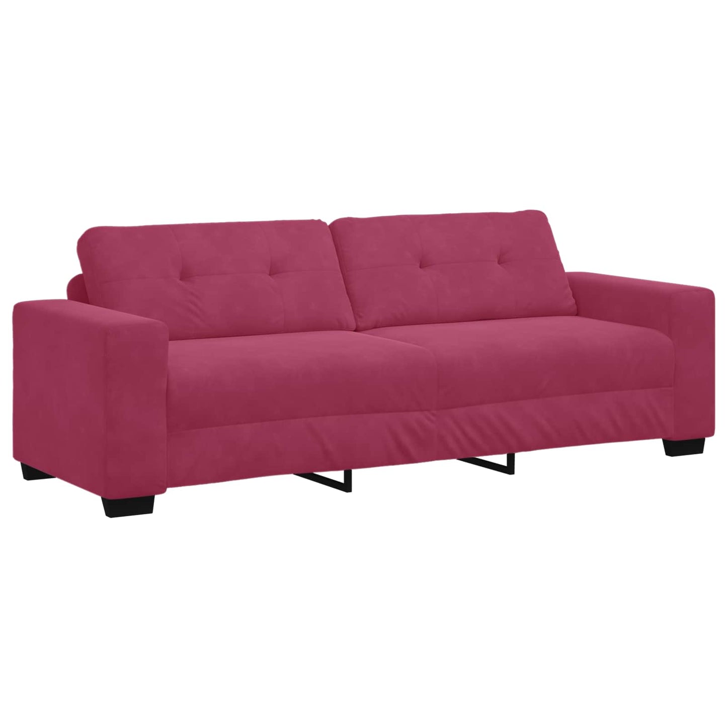 3-Sitzer-Sofa Weinrot 180 cm Samt