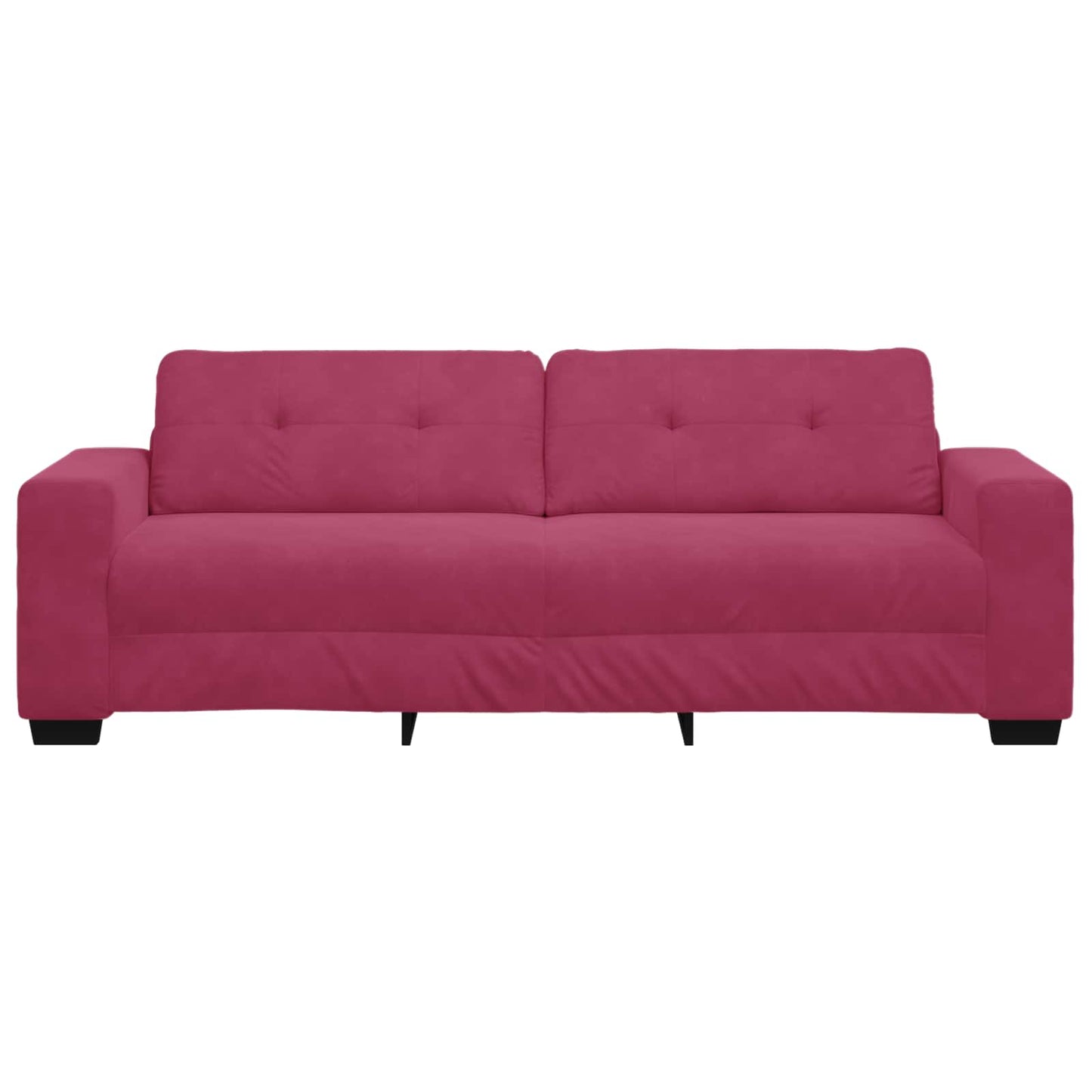 3-Sitzer-Sofa Weinrot 180 cm Samt