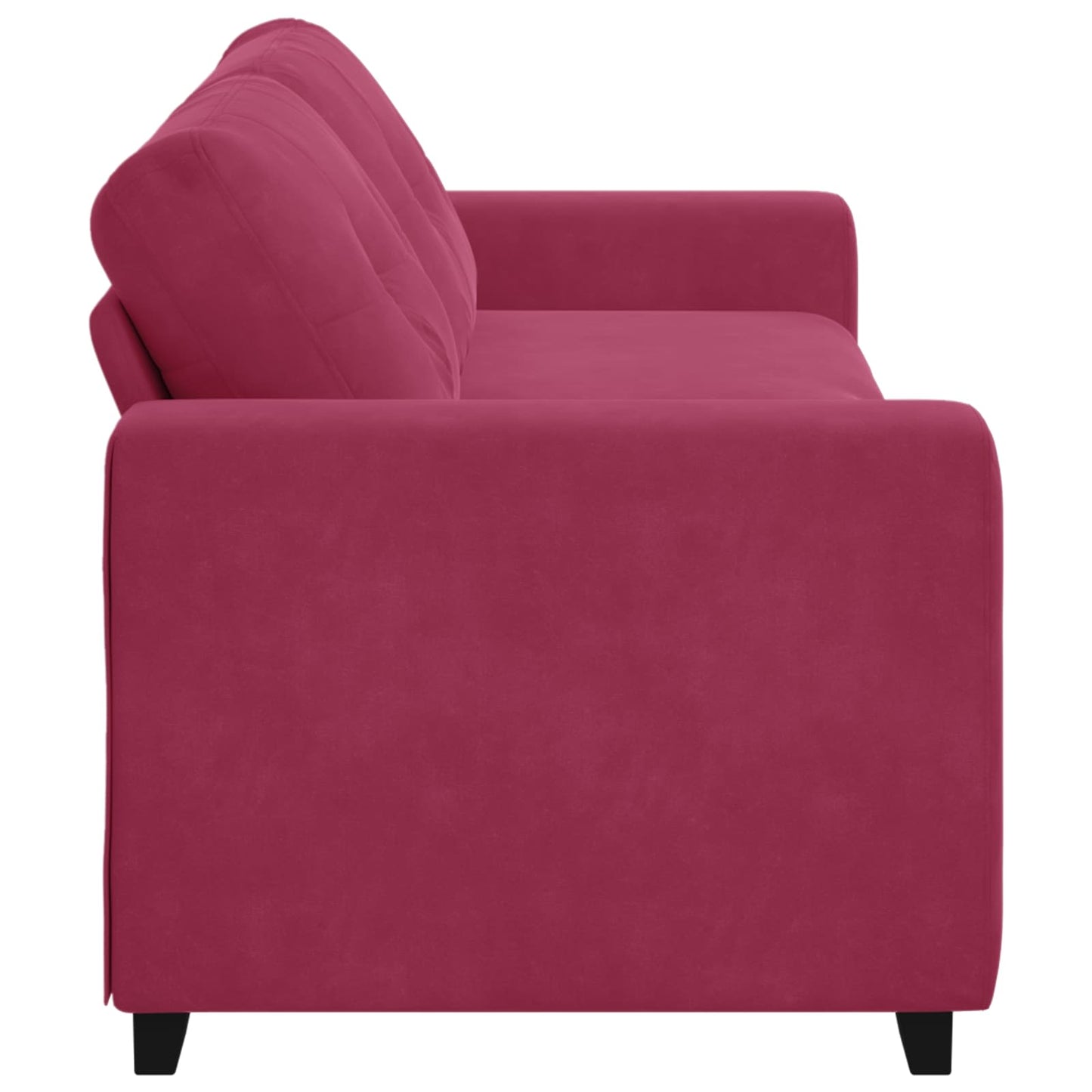 3-Sitzer-Sofa Weinrot 180 cm Samt