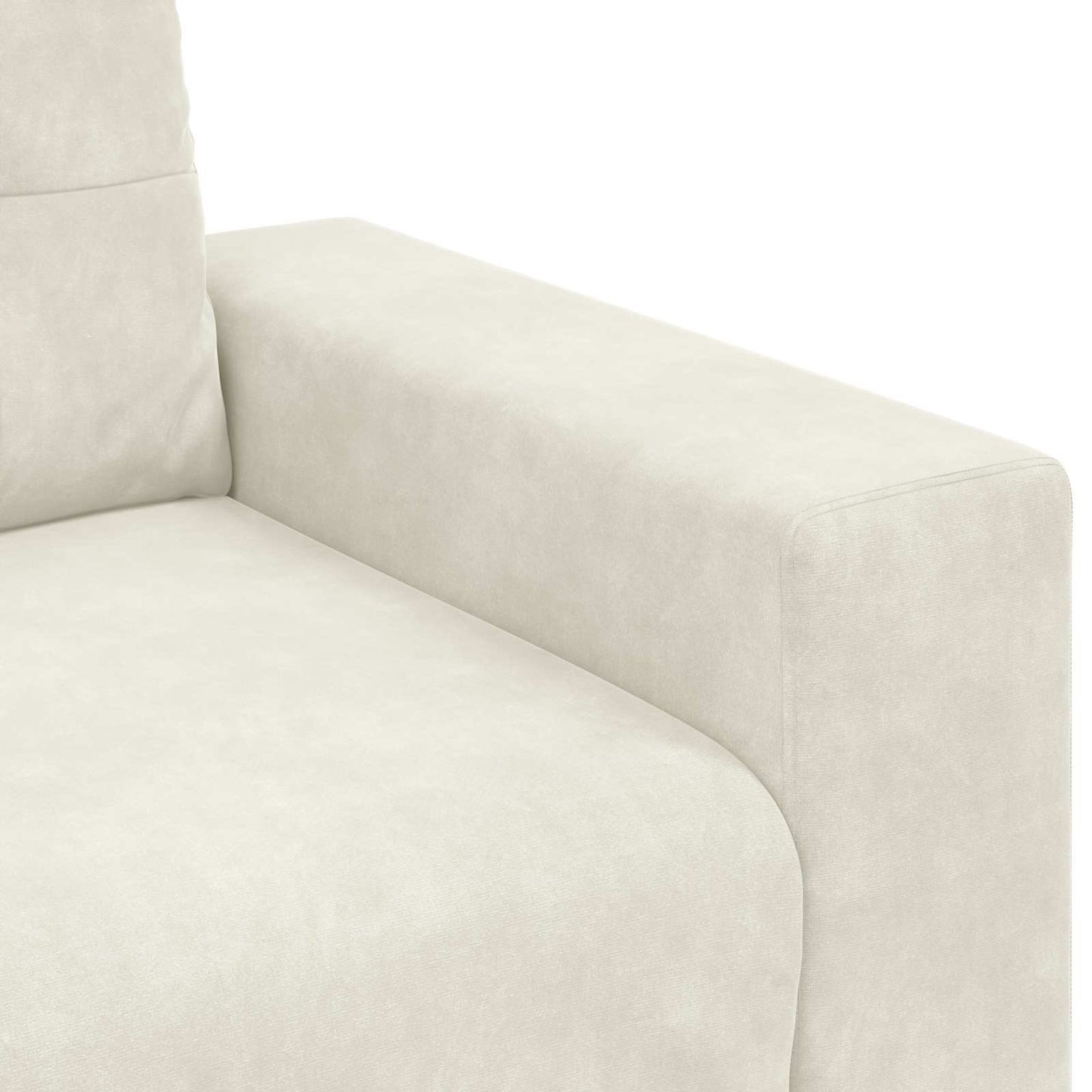 3-Sitzer Sofa Creme 180 cm Samt
