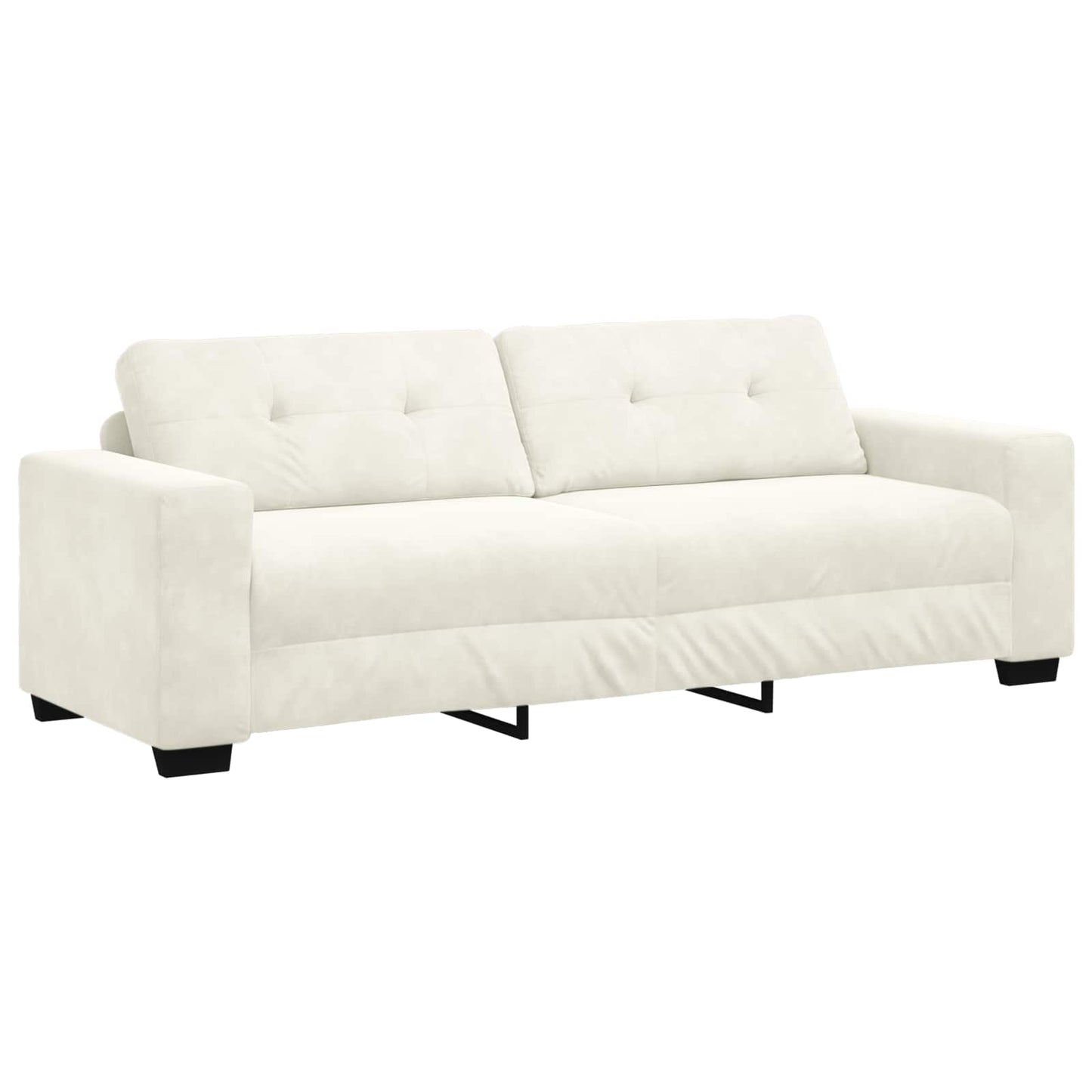 3-Sitzer Sofa Creme 180 cm Samt