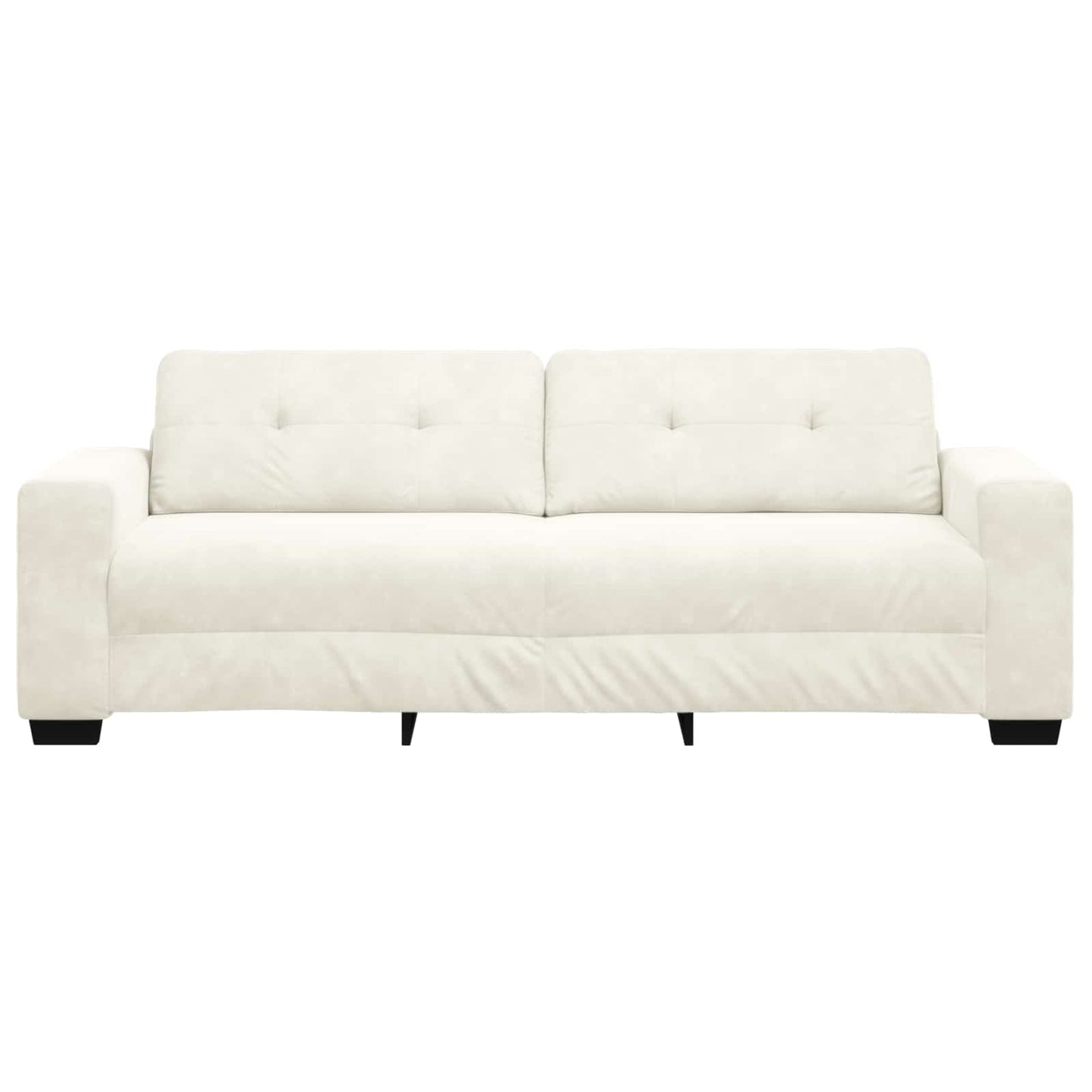 3-Sitzer Sofa Creme 180 cm Samt