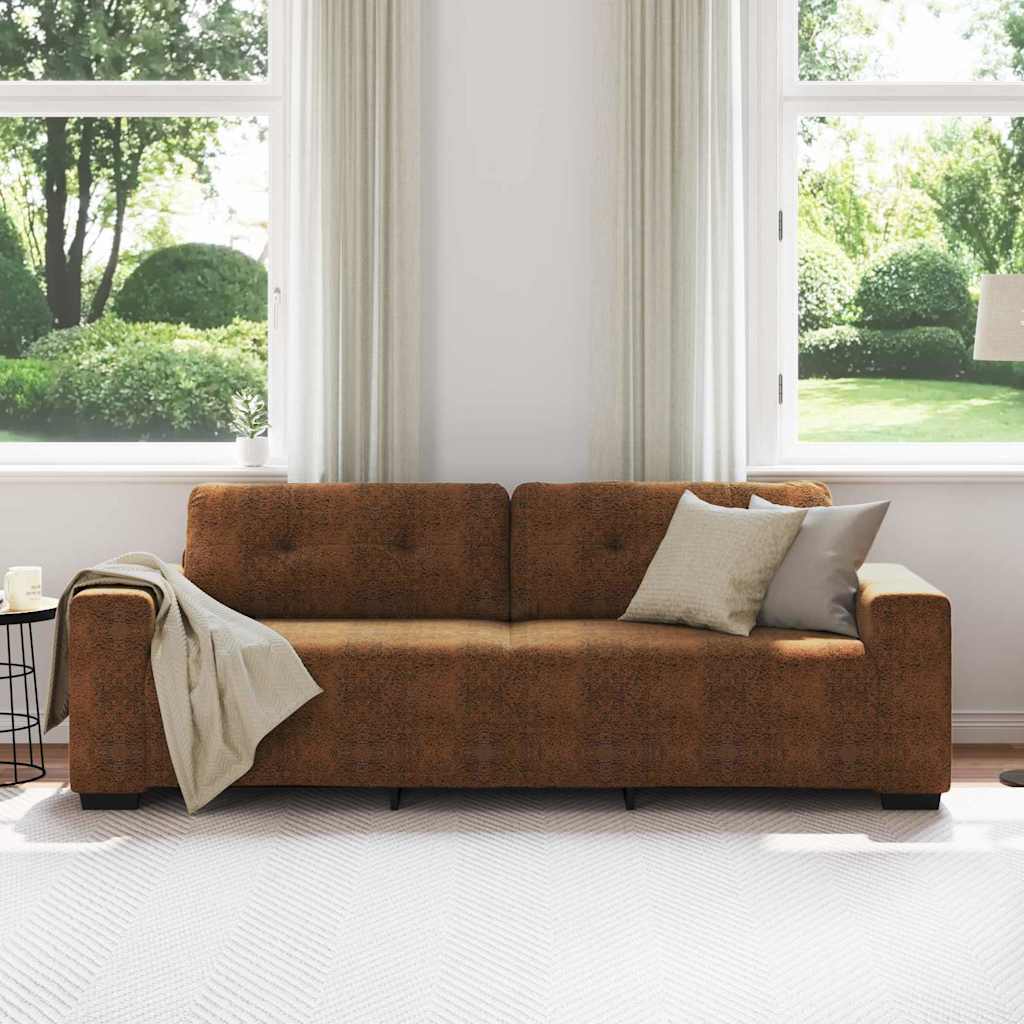 3-Sitzer-Sofa Braun 180 cm Kunstleder