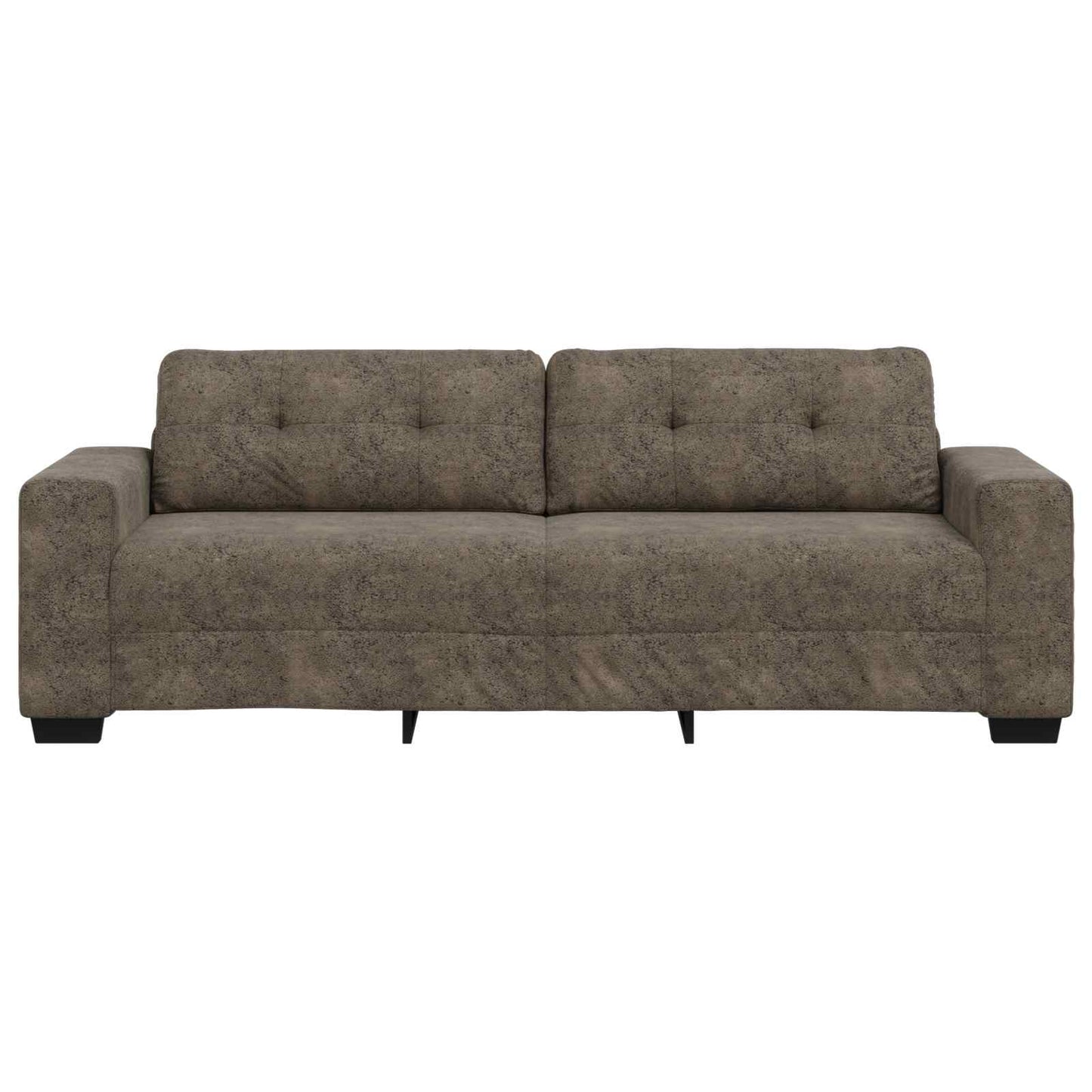 3-Sitzer-Sofa Dunkelgrau 180 cm Kunstleder