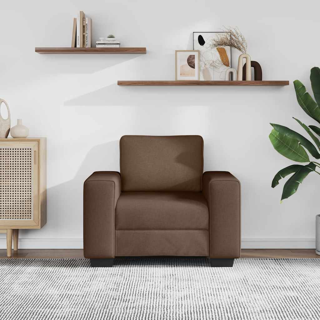 Sessel Braun 100x77x82 cm Stoff