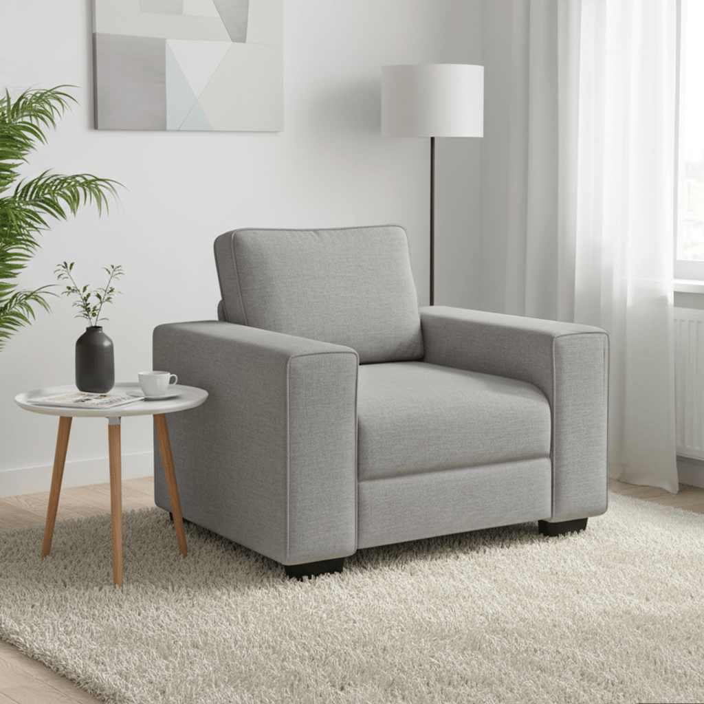 Sessel Wolkengrau 100x77x82 cm Stoff
