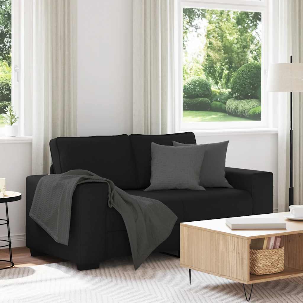 2-Sitzer-Sofa Schwarz 160x77x82 cm Stoff