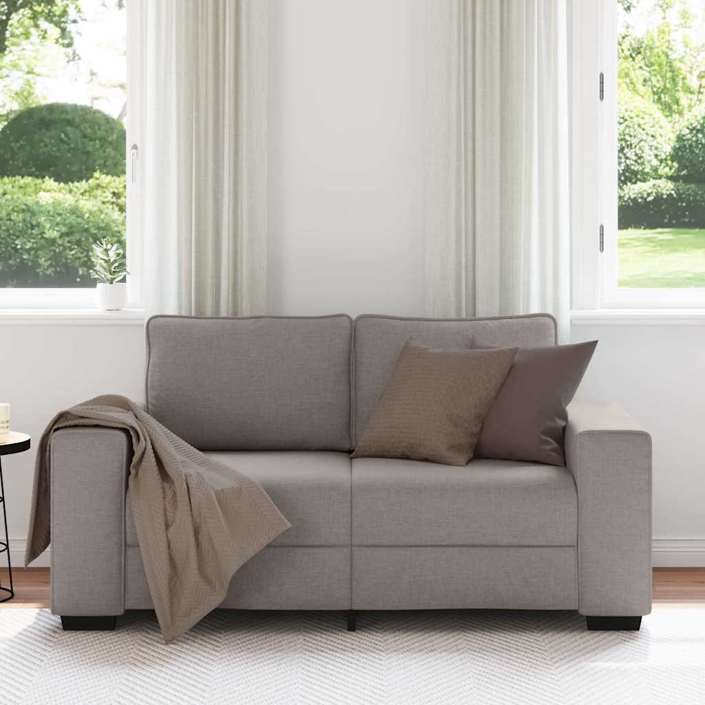 2-Sitzer-Sofa Taupe 160x77x82 cm Stoff
