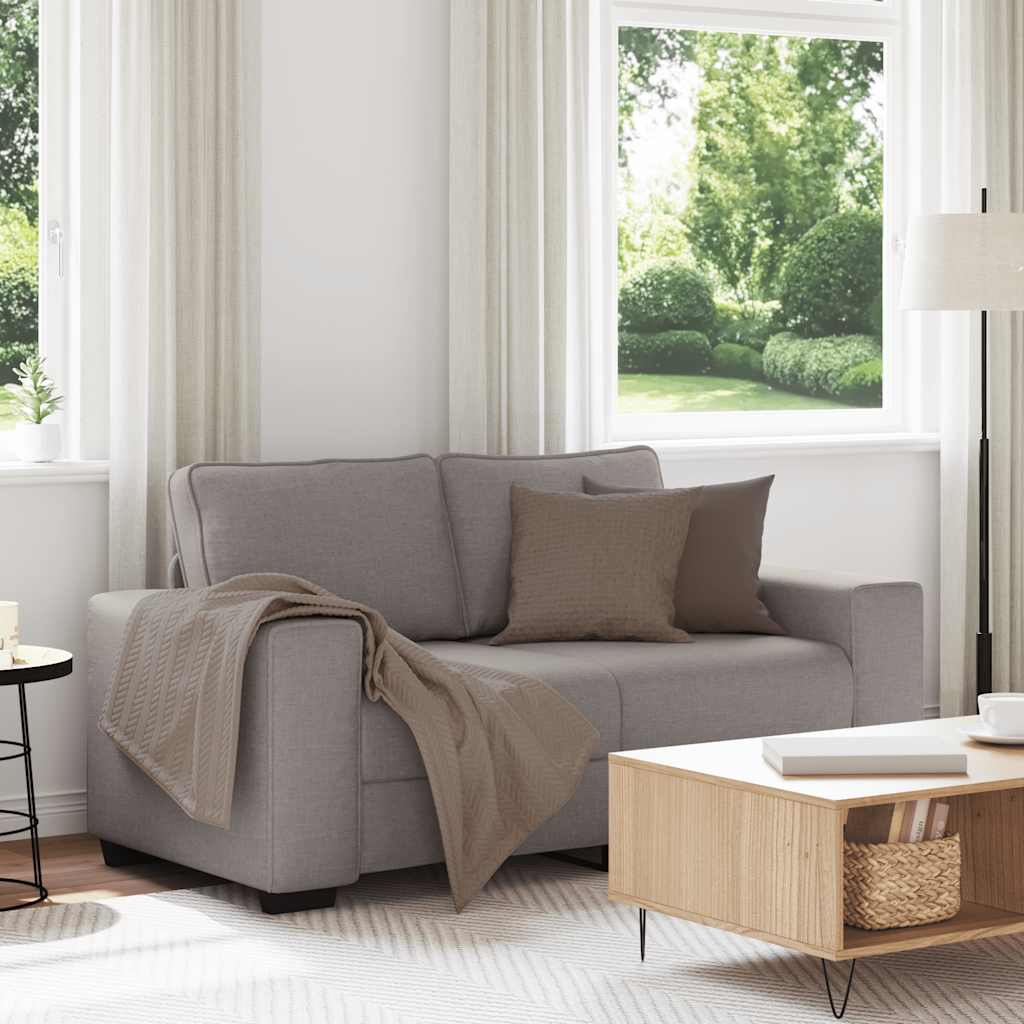 2-Sitzer-Sofa Taupe 160x77x82 cm Stoff