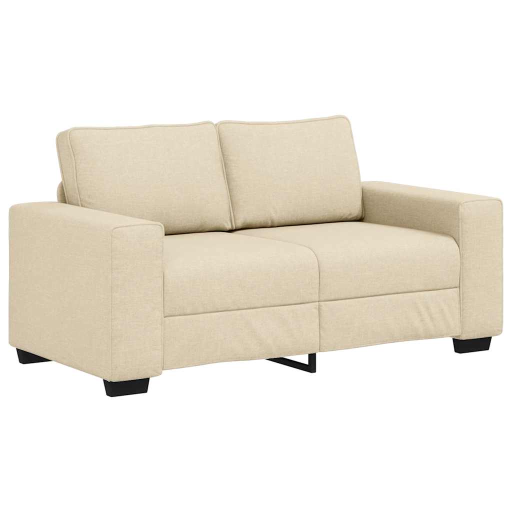 2-Sitzer-Sofa Creme 160x77x82 cm Stoff