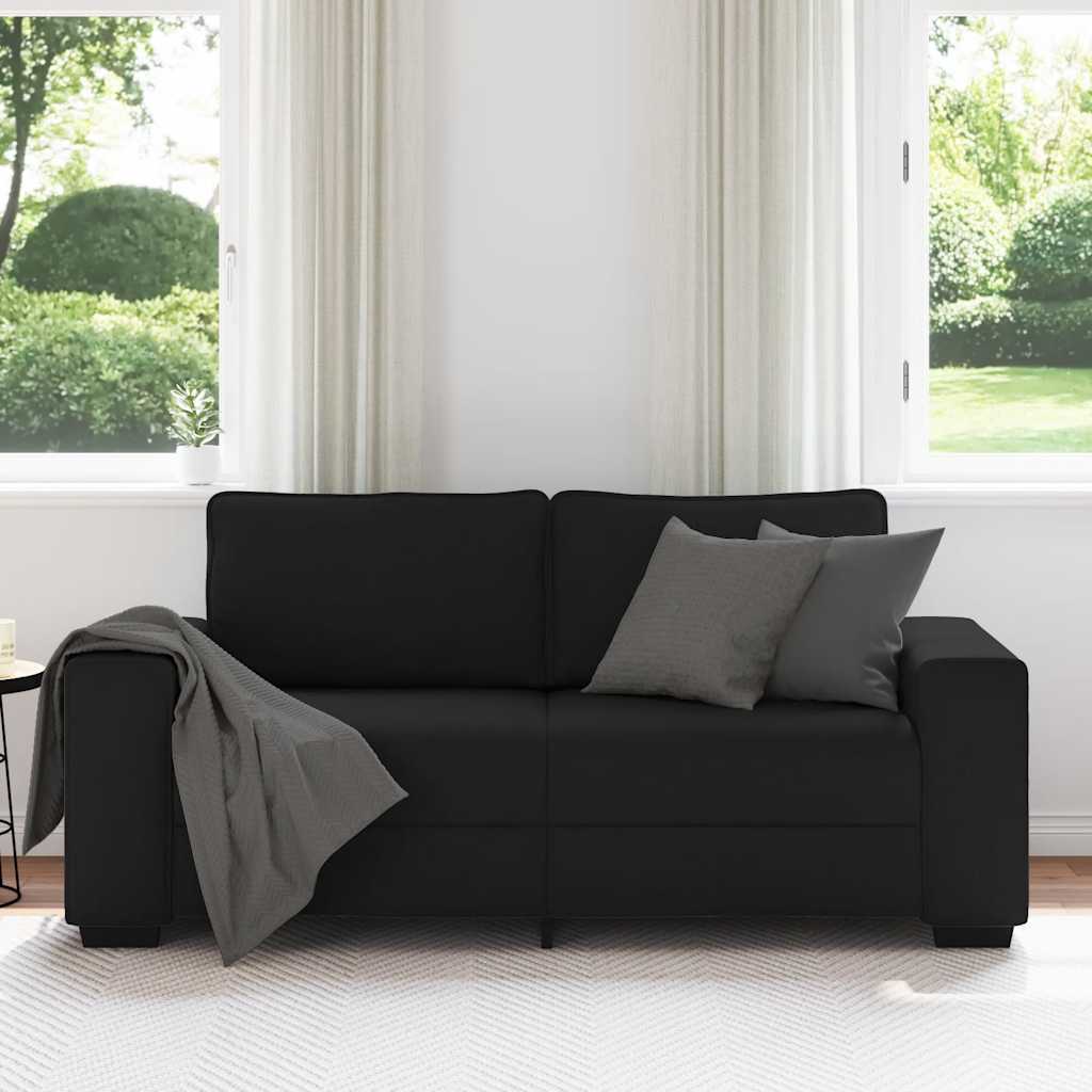 2-Sitzer-Sofa Schwarz 180x77x82 cm Stoff